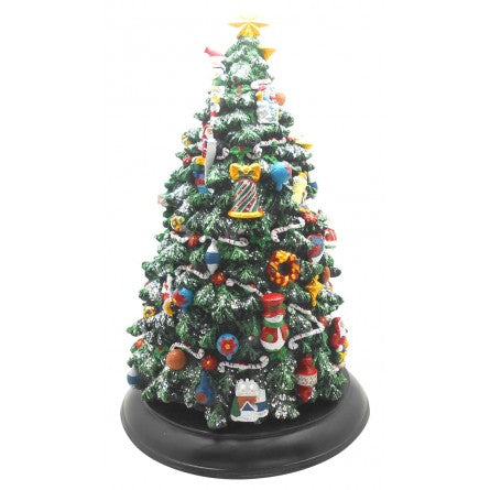 Gran árbol de Navidad con luces
