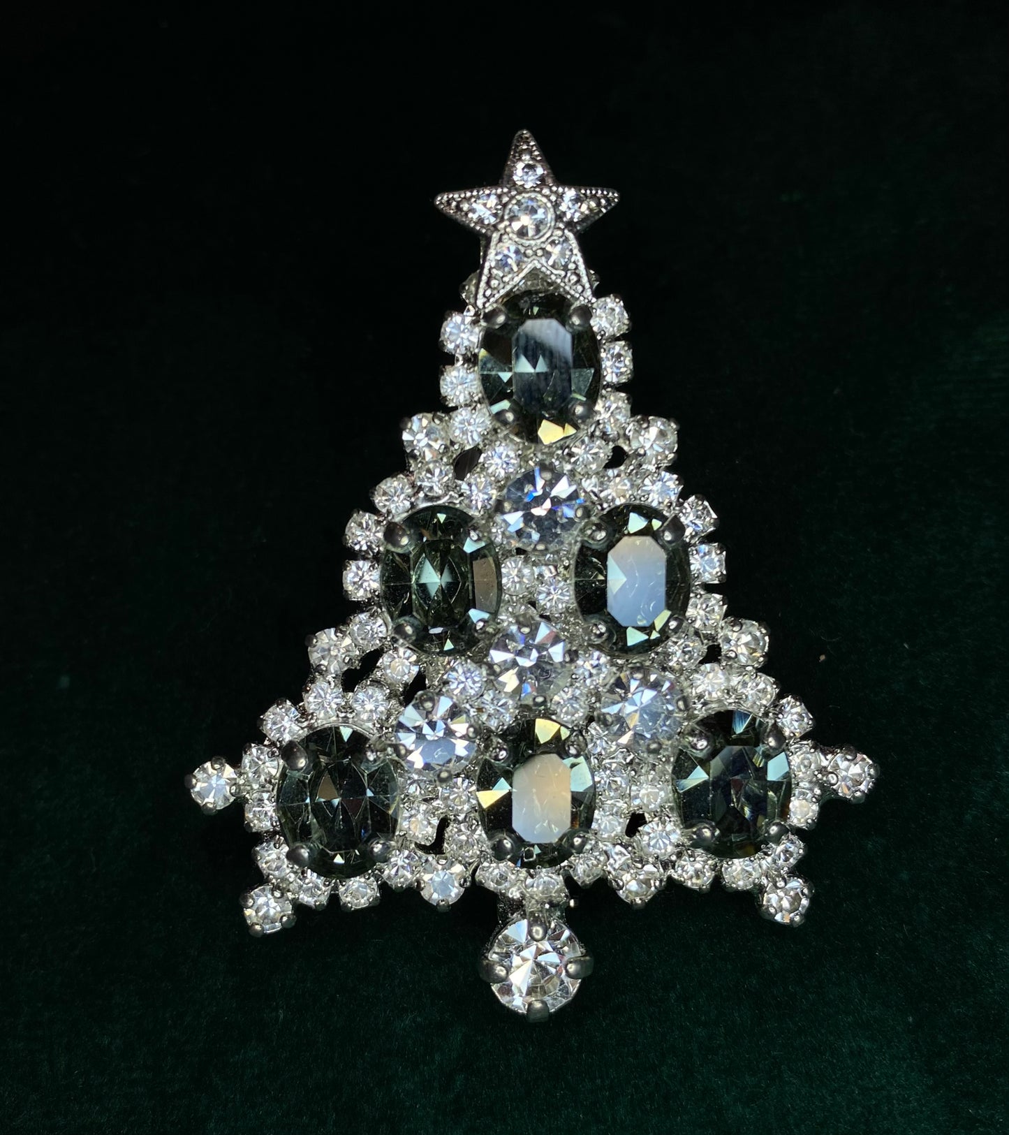 Spilla Abete Argento e Grigio