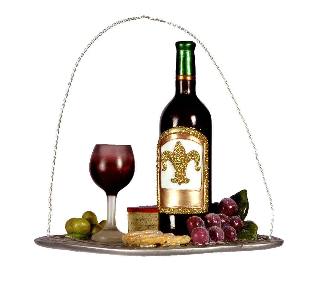 Decoración de vinos y embutidos