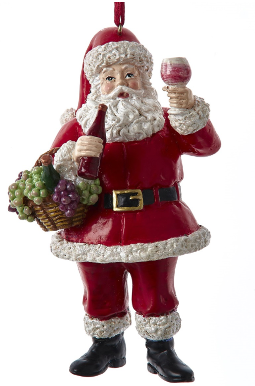 Papá Noel con vino