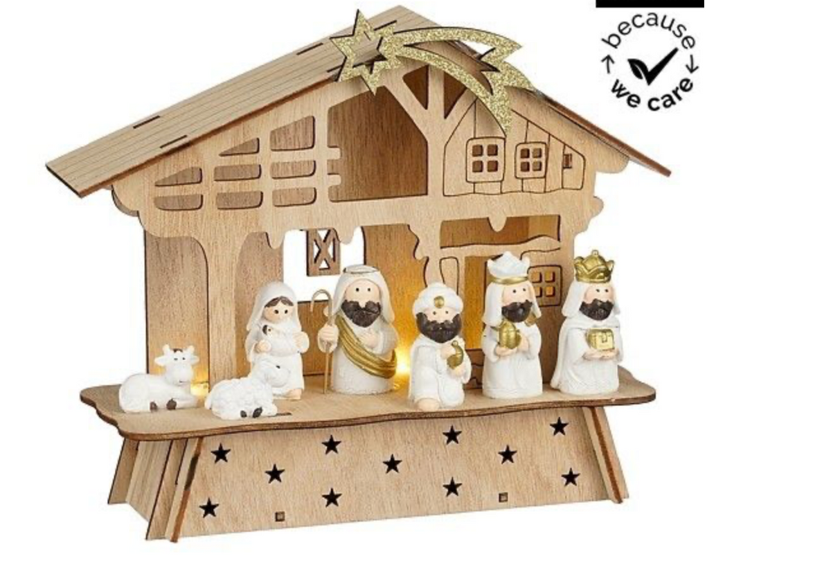 Decoro Natività Led in Bianco