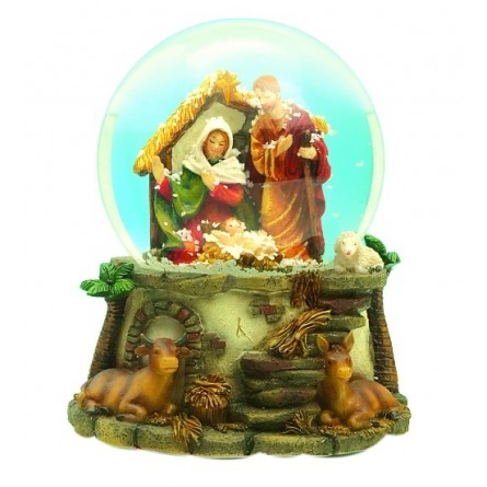 Nativity scene snow globe