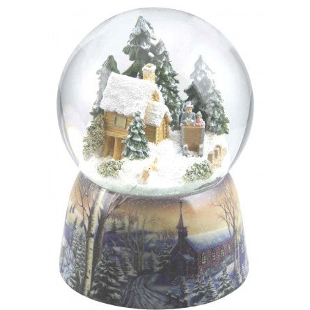 Snow globe House in the forest