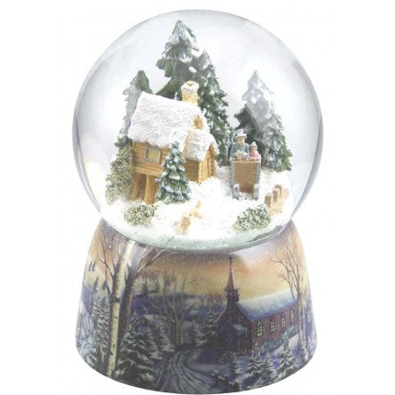 Sfera di neve Casa nella foresta
