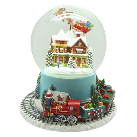 Snow globe Santa Claus with sleigh 