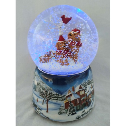 Snow globe Led Dogs