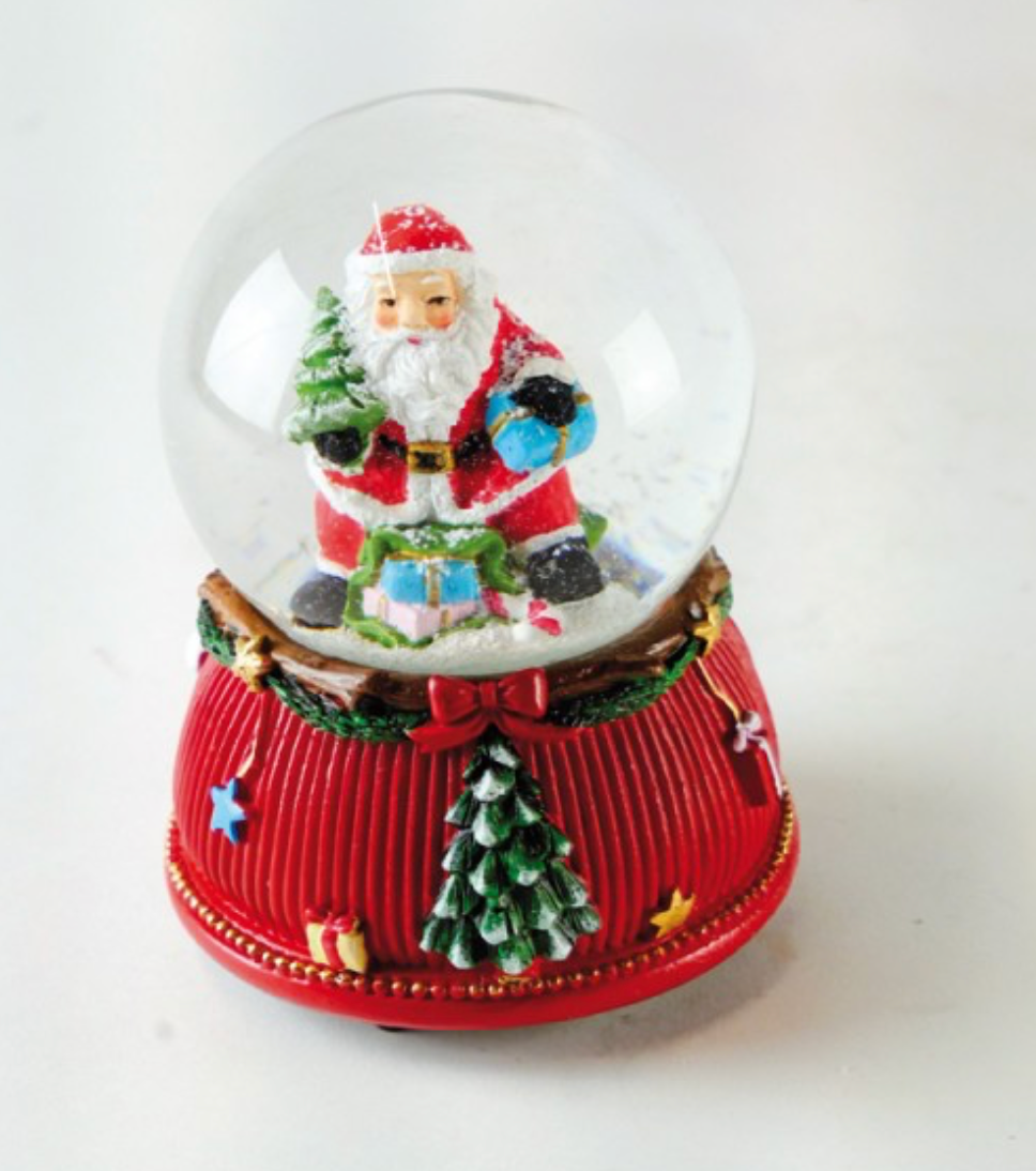 Sfera di Neve Babbo natale su sacchetto regalo