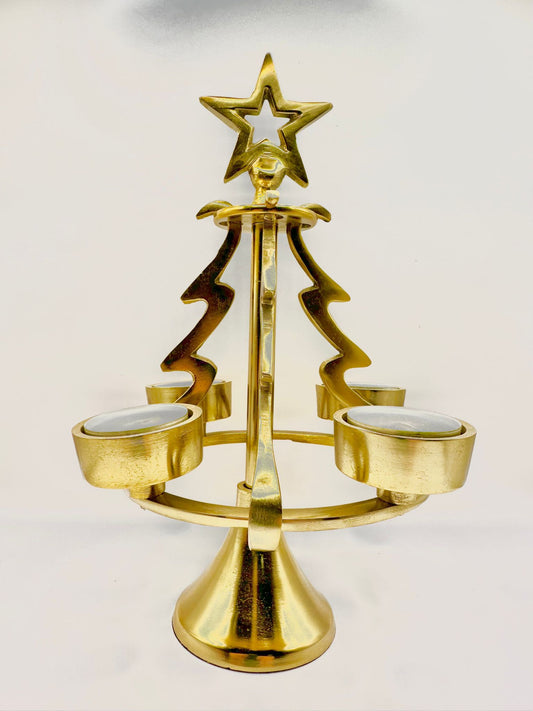 Portacandele Albero Oro