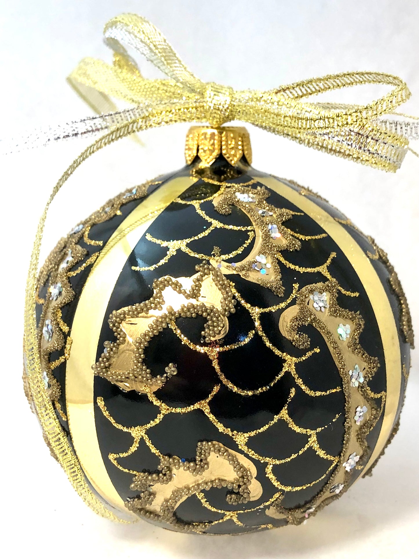 Vintage black and gold ball