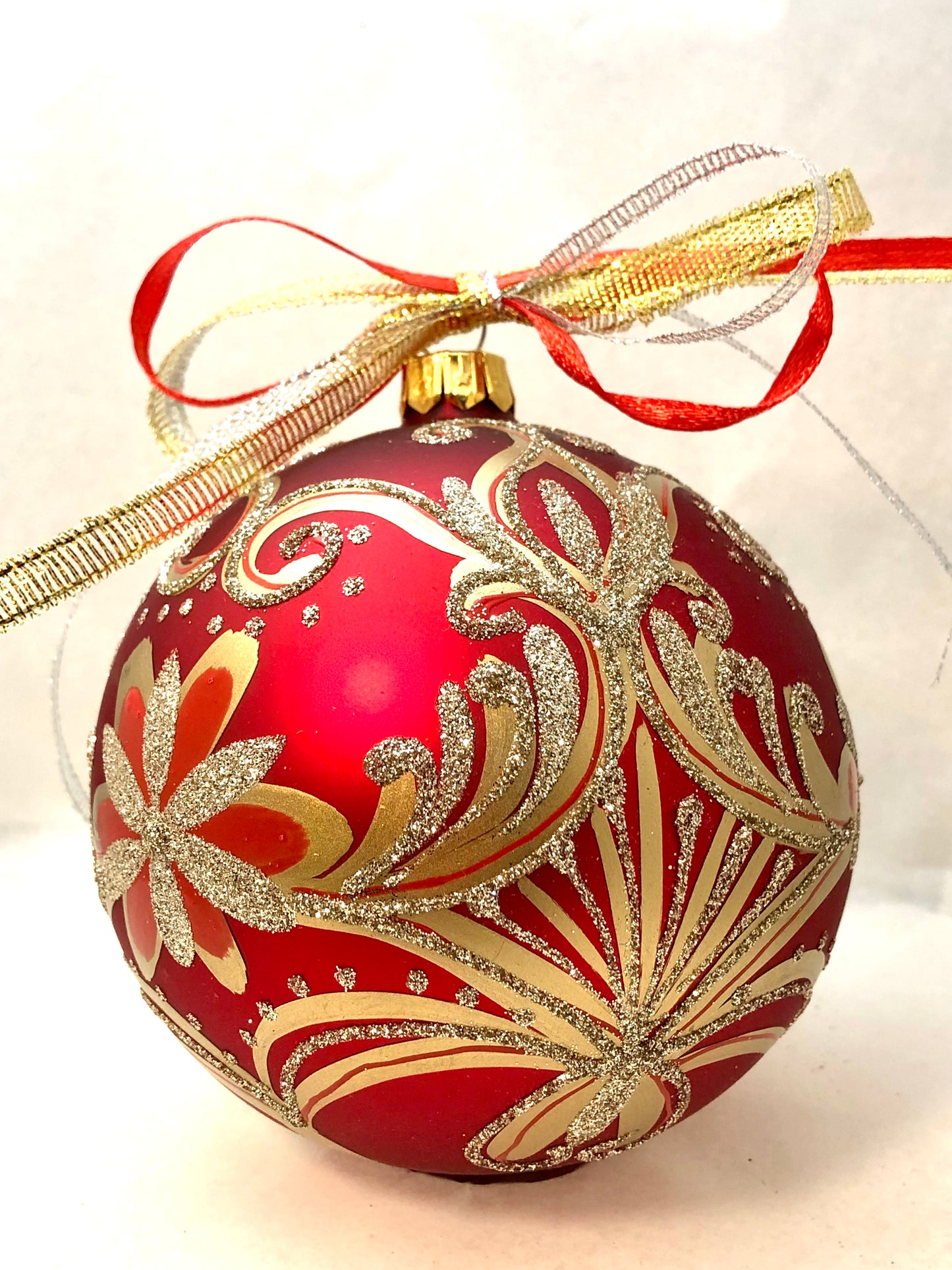 Ball with floral spirals