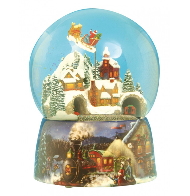 Music box with train and reindeer 